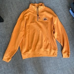 quarter zip - orange